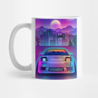 Neon Mazda RX7 Miata Synthwave Mug